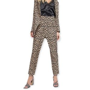 NEVER FULLY DRESSED Tailored Pants In Leopard Print-multi Size 2 NWT